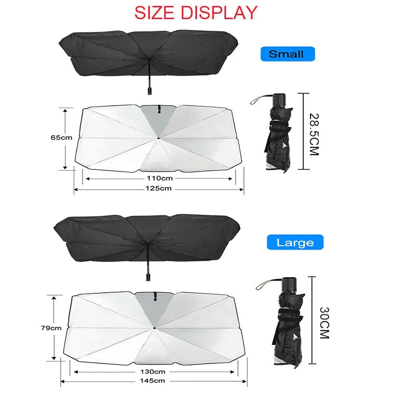 Car Sunshade Umbrella Style Front Glass Sunscreen Heat Insulation